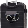 Wrangler Smart Luggage Set with Cup Holder, USB Port and Phone Holder, Black, 2 Piece Set - Image 5