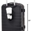 Wrangler Smart Luggage Set with Cup Holder, USB Port and Phone Holder, Black, 2 Piece Set - Image 8