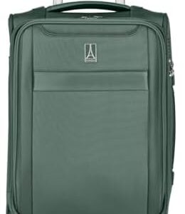 Travelpro VersaPack+ Lightweight Softside Expandable Carry on Luggage, 8 Spinner Suitcase, TSA Lock, Men and Women, Compact Carry On 20-Inch, Desert Sage Green