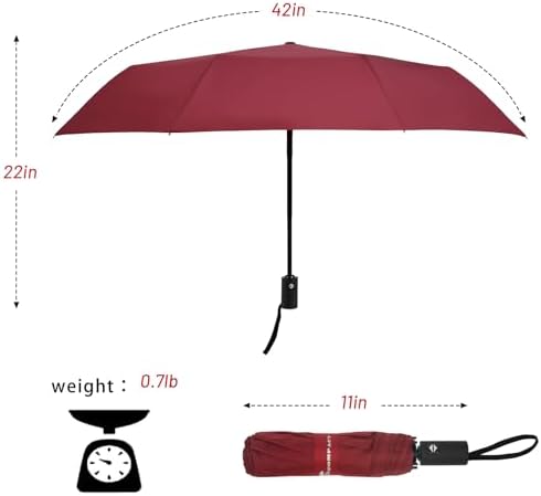 SY COMPACT Umbrella Automatic Travel Waterproof Light Folding Umbrellas Easy Carry for Women and Men - Image 2