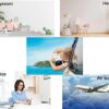 Cute Animal Soft Travel Blanket and Pillow Set Compact Travel Pillow with Blanket for Airplane, Car, Camping, Office, Train-Dinosaur - Image 7