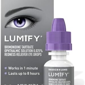 LUMIFY Redness Reliever Eye Drops, For Whiter & Brighter Looking Eyes, 0.25 Fl Oz (7.5 mL)