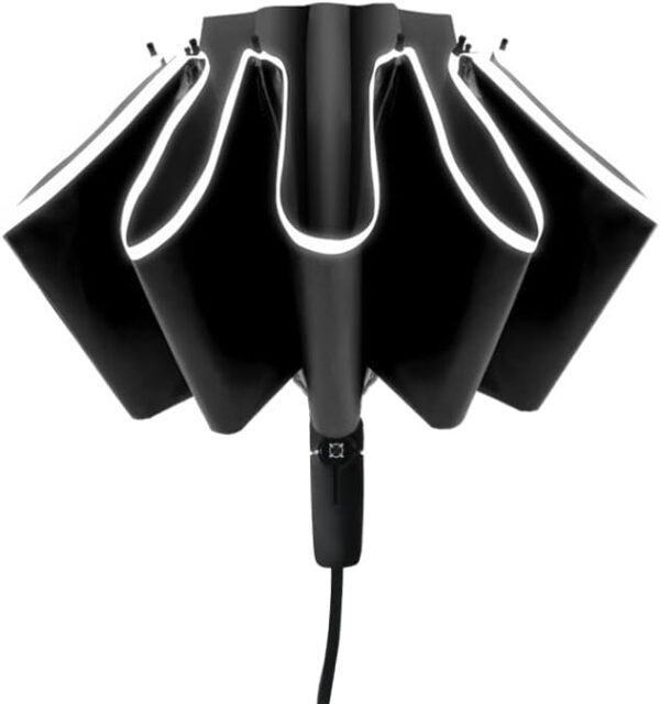 BAODINI Inverted UV Umbrella for Rain and Sun Medium Size UPF 50+ Rverse Compact Umbrella Auto Open Close