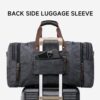 Large Canvas Travel Duffle Bag - Expandable to 67L, Durable Weekender for Men & Women - Ideal for Airplanes Travel, Gym, and Business(Dark Grey) - Image 4