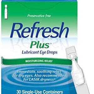Refresh Plus Lubricant Eye Drops, Preservative Free, Single Use Containers, 30 Count