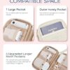 BAGSMART Cord Organizer Travel Cable Organizer Bag Tech Electronic Organizer Travel Case, Travel Essentials for Charger, Cable, Phone, Flash drive, Single Layer - Beige - Image 5