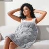 Kivik Weighted Lap Blanket，7 lbs Weighted Lap Pad for Adults，Small Travel Weighted Blanket for Relaxation, Portable & Breathable，Grey，24"x29"