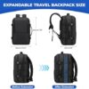 Carry On Travel Backpack for Airplanes | 40L Suitcase Backpack Luggage Business Weekender Bag - Expandable Travel Carry On Flight Approved for Men Women - Black - Image 3