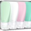 INSFIT Portable Travel Bottles, TSA Approved Travel Size Bottles Leak Proof Travel Containers for Toiletries, BPA Free Refillable Travel Accessories for Shampoo Body Wash Liquids 4 PacK