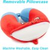 Superhero Travel Pillow for Kids & Adults with Sleep Eye Mask, Memory Foam U-Shaped Neck Pillow with Washable Cover, Soft Head Support Travel Accessories for Airplane Car Train Bus Recline, Red - Image 3