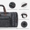 Large Canvas Travel Duffle Bag - Expandable to 67L, Durable Weekender for Men & Women - Ideal for Airplanes Travel, Gym, and Business(Dark Grey) - Image 7