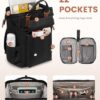 LOVEVOOK Laptop Backpack for Women Work Travel Backpack Purse, Commuter Business Computer Bag Teacher Nurse Bags, College School Backpack Student Bookbag with Multi-Pockets, 15.6 Inch, Black-brown - Image 3