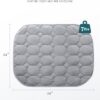 Kivik Weighted Lap Blanket，7 lbs Weighted Lap Pad for Adults，Small Travel Weighted Blanket for Relaxation, Portable & Breathable，Grey，24"x29" - Image 4