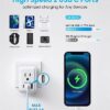 Universal Travel Adapter Kit, VINTAR International Plug Adapter with 3 USB Ports(2 USB C, 3.4A) and 2 American Outlets, Type A,C,G,D,I,M Detachable Attachments, Adapter for US/EU/UK/India/AUS/Africa - Image 4