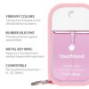 Touchland Hand Sanitizer Mist Case 1FL. OZ., Protective and Stylish Hand Sanitizer Spray Accessory, Silicone Case with Keyring, Bubblegum Pink - Image 5