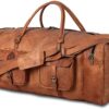 KPL Large 32 inch duffel bags for men holdall leather travel bag overnight gym sports weekend bag - Image 2
