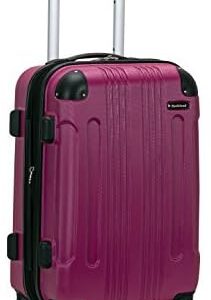 Rockland London Hardside Expandable Luggage with Spinner Wheels, Pink, Carry-On 20-Inch