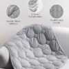 Kivik Weighted Lap Blanket，7 lbs Weighted Lap Pad for Adults，Small Travel Weighted Blanket for Relaxation, Portable & Breathable，Grey，24"x29" - Image 3