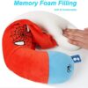 Superhero Travel Pillow for Kids & Adults with Sleep Eye Mask, Memory Foam U-Shaped Neck Pillow with Washable Cover, Soft Head Support Travel Accessories for Airplane Car Train Bus Recline, Red - Image 5