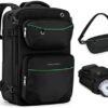 Maelstrom Travel Backpack for Men Women, 35L Carry on Backpack for Traveling on Airplane,with Belt Bag&Shoe Compartment,Waterproof Laptop Backpack fit 17”Laptop-Classic Black, Large