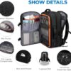 Carry On Travel Backpack for Airplanes | 40L Suitcase Backpack Luggage Business Weekender Bag - Expandable Travel Carry On Flight Approved for Men Women - Black - Image 4