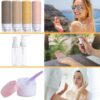GLAMFIELDS Travel Bottles for Toiletries,TSA Approved 3.3oz Size LeakProof Silicone Toiletry Containers for Shampoo, Conditioner,Easy to Squeeze，Portable Travel Essentials for Lotion(18 Pack) Apricot - Image 5