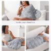 Kivik Weighted Lap Blanket，7 lbs Weighted Lap Pad for Adults，Small Travel Weighted Blanket for Relaxation, Portable & Breathable，Grey，24"x29" - Image 5