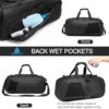 Gym Duffle Bag Waterproof Sports Duffel Bags Travel Weekender Bag for Men Women Overnight Bag with Shoes Compartment - Image 4
