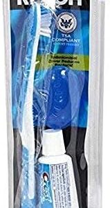 Reach Ultraclean Travel Kit Toothbrush with Toothbrush Cap and Toothpaste, Multi-Angled, Soft Bristles, TSA-Airport Friendly, Resealable, Portable and Reusable Bag