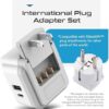 Ceptics International Power Plug Adapter Travel Set, 20W PD & QC, Safe Dual USB & USB-C 3.1A - 2 USA Outlet - Compact - Use Europe, Asia, Africa In Worldwide - Includes 13 Type SWadAPt Attachments - Image 5
