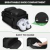 Maelstrom Travel Backpack for Men Women, 35L Carry on Backpack for Traveling on Airplane,with Belt Bag&Shoe Compartment,Waterproof Laptop Backpack fit 17”Laptop-Classic Black, Large - Image 6