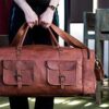 KPL Large 32 inch duffel bags for men holdall leather travel bag overnight gym sports weekend bag - Image 6