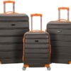 Rockland Melbourne Hardside Expandable Luggage with Spinner Wheels, Charcoal, 3-Piece Set (20/24/28)