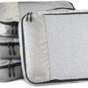 Amazon Basics 4 Piece Packing Travel Luggage Organizer Cubes Set, Zipper, Large, Gray