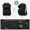 Maelstrom Travel Backpack for Men Women, 35L Carry on Backpack for Traveling on Airplane,with Belt Bag&Shoe Compartment,Waterproof Laptop Backpack fit 17”Laptop-Classic Black, Large - Image 3