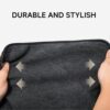 Large Canvas Travel Duffle Bag - Expandable to 67L, Durable Weekender for Men & Women - Ideal for Airplanes Travel, Gym, and Business(Dark Grey) - Image 8