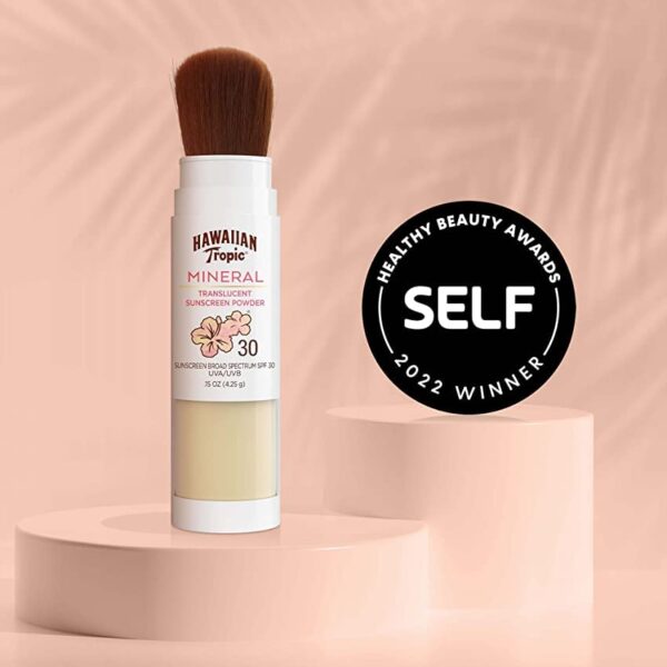 Hawaiian Tropic Mineral Powder Sunscreen Brush SPF 30 | Winter Vacation Essentials, Winter Essentials, SPF Powder Sunscreen for Face, Skin Sun Protection, 0.15oz - Image 7