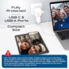 Ceptics International Power Plug Adapter Travel Set, 20W PD & QC, Safe Dual USB & USB-C 3.1A - 2 USA Outlet - Compact - Use Europe, Asia, Africa In Worldwide - Includes 13 Type SWadAPt Attachments - Image 3