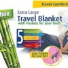 Cloudz Extra Large Airplane Travel Blanket for Your Flight, Car, Camping, Home or Comforting Warmth Anywhere! Includes Warm Cozy Pockets for Your Feet and a Travel Bag - Navy Blue - Image 3