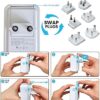 Universal Travel Adapter Kit, VINTAR International Plug Adapter with 3 USB Ports(2 USB C, 3.4A) and 2 American Outlets, Type A,C,G,D,I,M Detachable Attachments, Adapter for US/EU/UK/India/AUS/Africa - Image 5