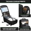 Maelstrom Travel Backpack for Men Women, 35L Carry on Backpack for Traveling on Airplane,with Belt Bag&Shoe Compartment,Waterproof Laptop Backpack fit 17”Laptop-Classic Black, Large - Image 4
