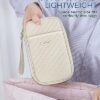 BAGSMART Cord Organizer Travel Cable Organizer Bag Tech Electronic Organizer Travel Case, Travel Essentials for Charger, Cable, Phone, Flash drive, Single Layer - Beige - Image 4
