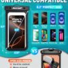 Hiearcool Waterproof Phone Pouch, Waterproof Phone Case for iPhone 16 15 14 13 Pro Max, IPX8 Cellphone Dry Bag Beach Cruise Ship Essentials 2Pack-8.3" - Image 2