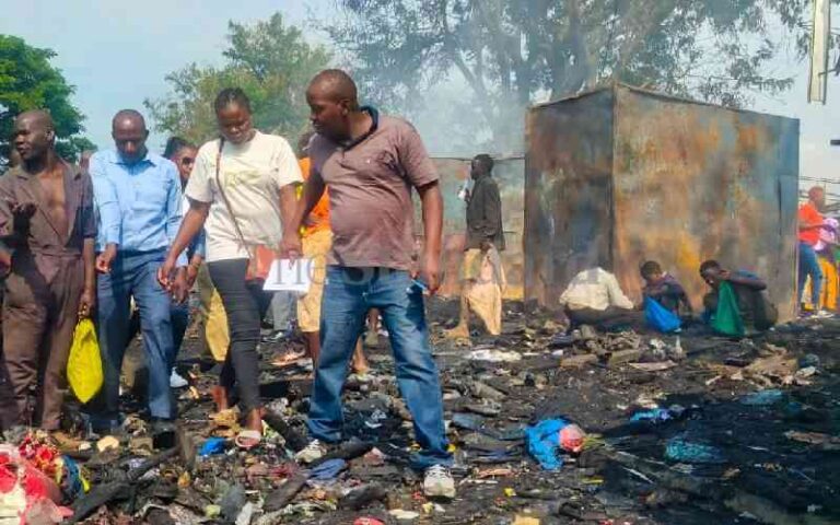 Traders count losses after Kisumu bus park fire destroys stalls